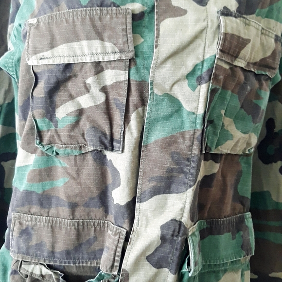 Vintage Army Camouflage Shirt Jacket Size Medium Regular 8415-01-184-1330 - Picture 8 of 12